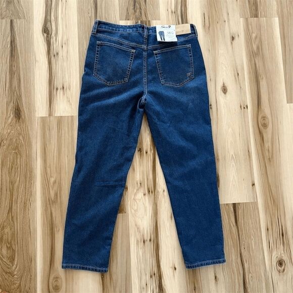Seven7 Women's High Rise 90s Straight Jeans Size 12 Blue Denim Sustainable - Picture 7 of 7